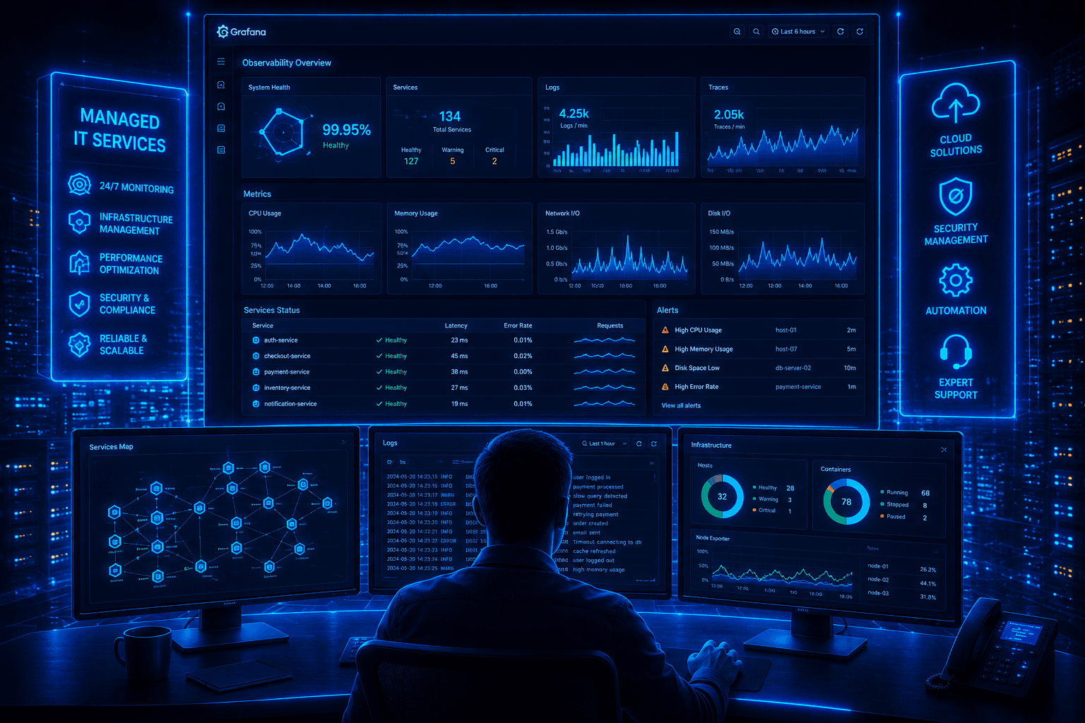 Managed IT Services monitoring